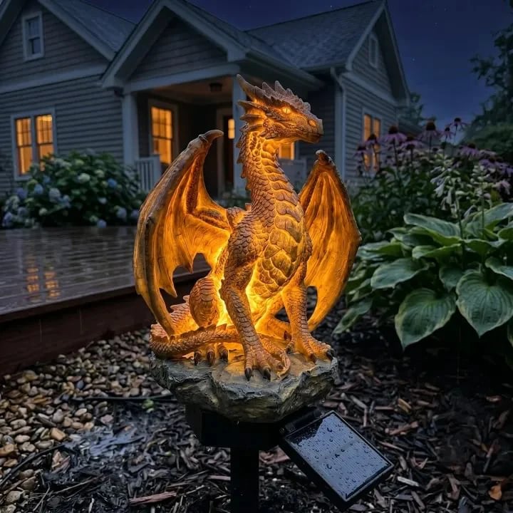 🔥Limited Time 49% Off🐉✨Dragon Legacy Golden Ember Edition Solar Garden Light