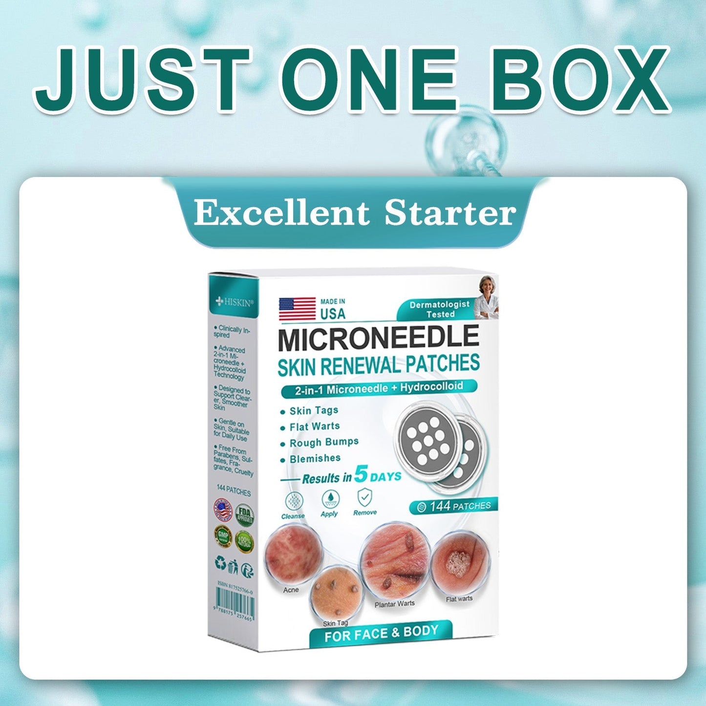 HERB & VITAL Official Store -  2-in-1 Microneedle & Hydrocolloid Patch👨‍⚕️ | Removes raised moles, acne, flat warts, and skin tags | Helps improve wrinkles, scars, and blemishes | Invisible patches for face and body