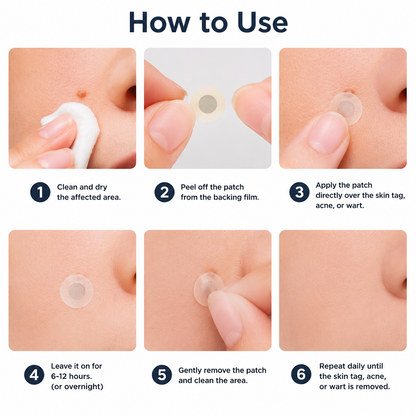 HERB & VITAL Official Store -  2-in-1 Microneedle & Hydrocolloid Patch👨‍⚕️ | Removes raised moles, acne, flat warts, and skin tags | Helps improve wrinkles, scars, and blemishes | Invisible patches for face and body