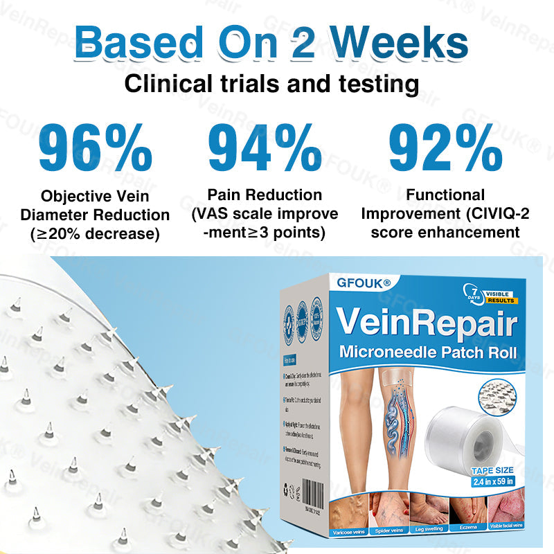 🇺🇸🏅🌱HERB & VITAL Official Store -  VeinRepair Microneedle Patch Roll⚡Instant Relief, Long-Term Results