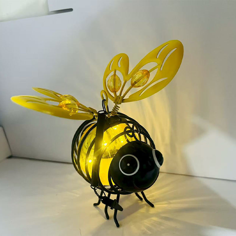 🔥 Limited-Time 50% OFF | Hanging Solar Bee Light – Warm Amber Glow for Garden Nights 🐝✨